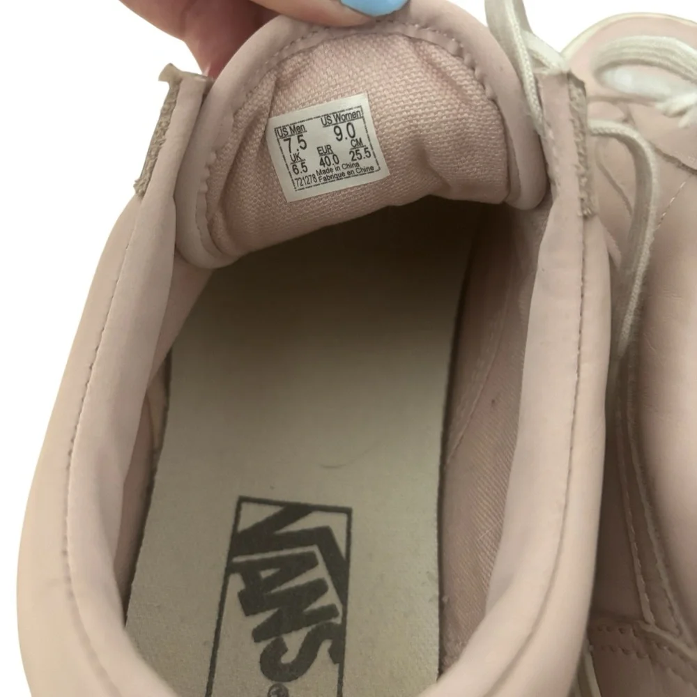 Vans Old Skool Embossed Sidewall Sepia Rose Leather Shows‎ Size 9 Womens